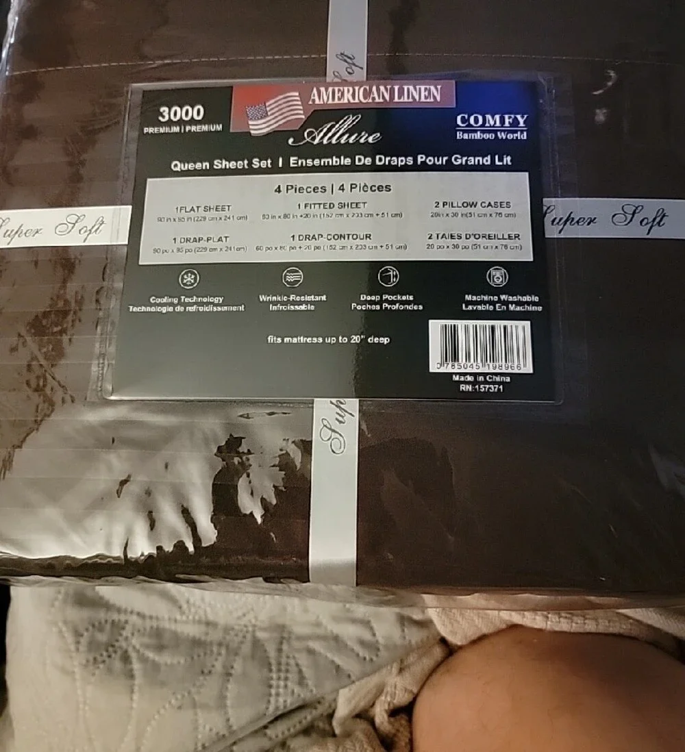 Allure 3000 Queen Sheet Set - Espresso Brown